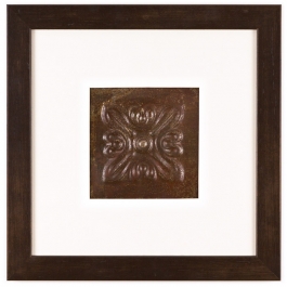 1 Panel Medium Square with Espresso Brown Frame