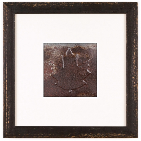 1 Panel Medium Square with Distressed Black Frame