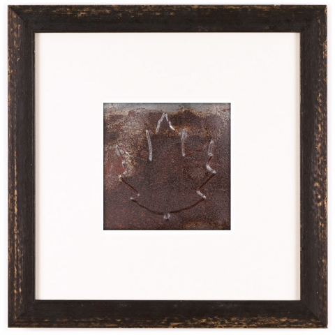 1 Panel Medium Square with Distressed Black Frame