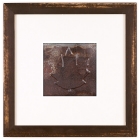 1 Panel Medium Square with Distressed Brown Frame
