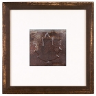 1 Panel Medium Square with Distressed Brown Frame