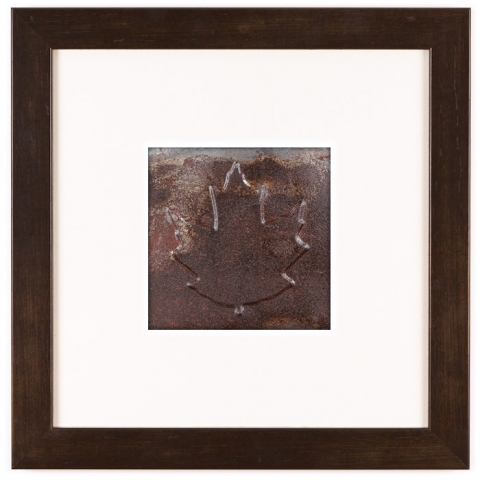 1 Panel Medium Square with Espresso Brown Frame